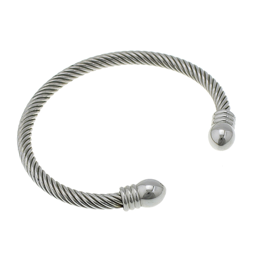 Mens stainless clearance steel torque bangle